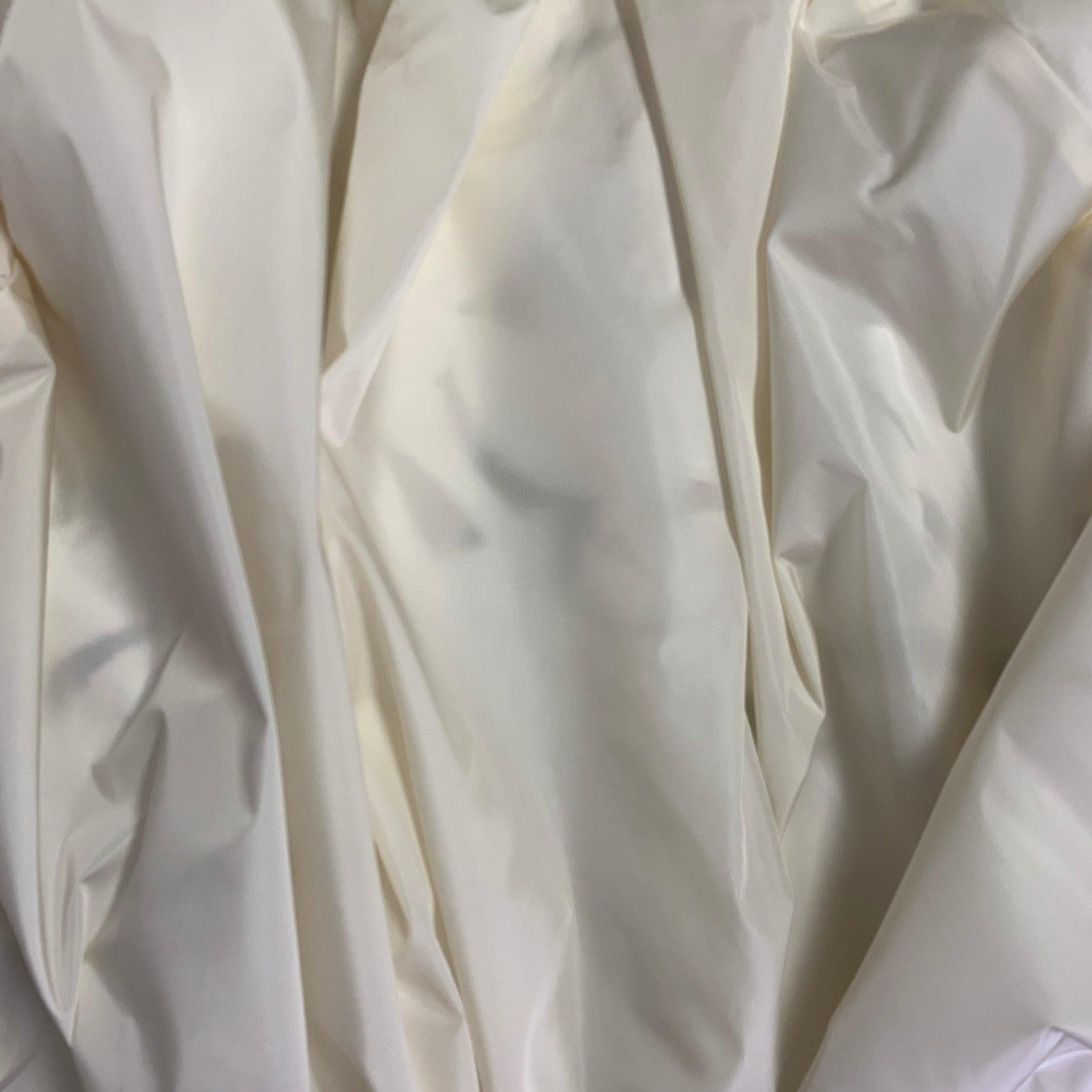 Moncler Taglia L Giacca Parka in Cotone e Seta Tagliata in Off White in vendita 2