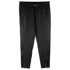 MONCLER Size S Black Cotton Pintuck Casual Pants