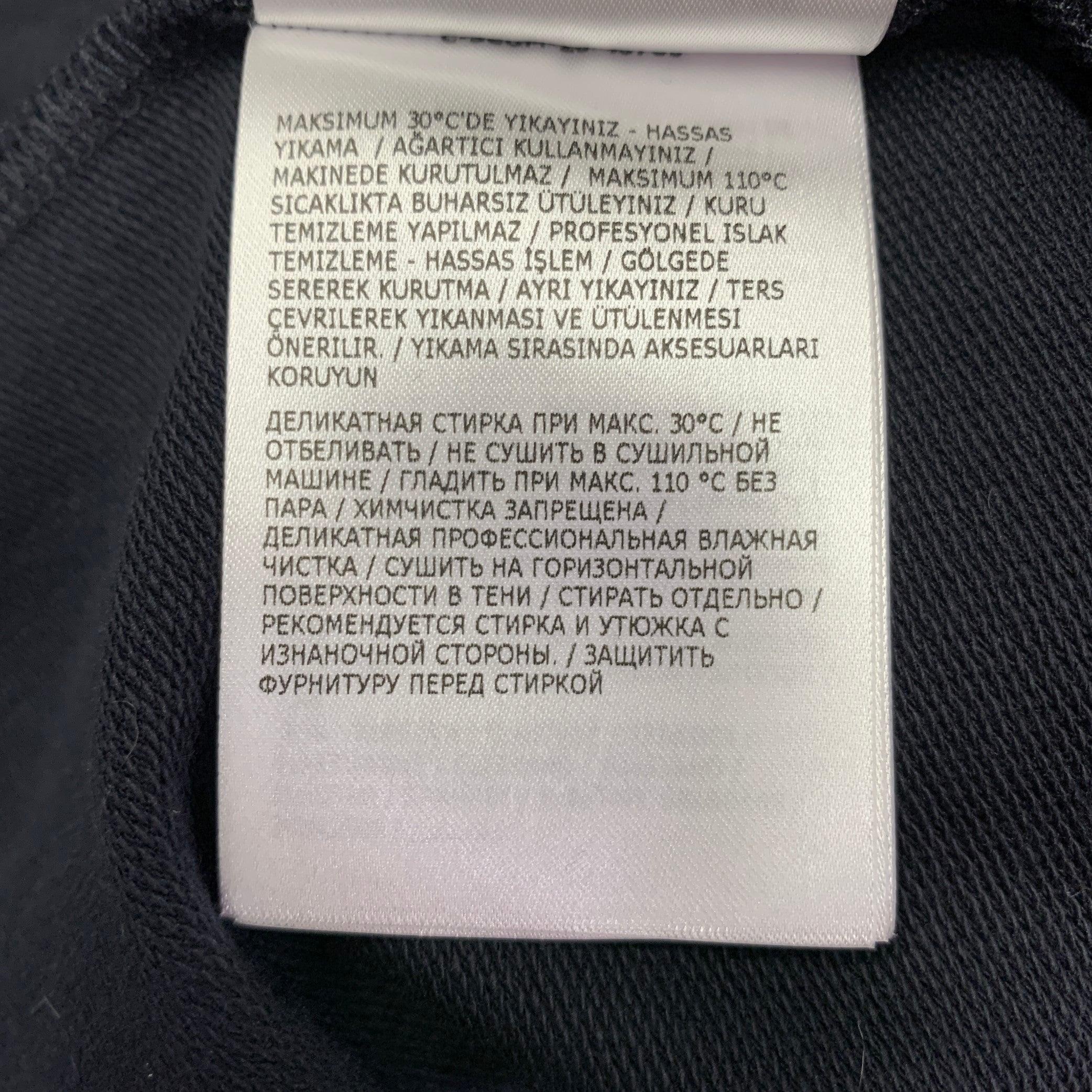 MONCLER Size S Navy Cotton Blend Hooded Jacket For Sale 5