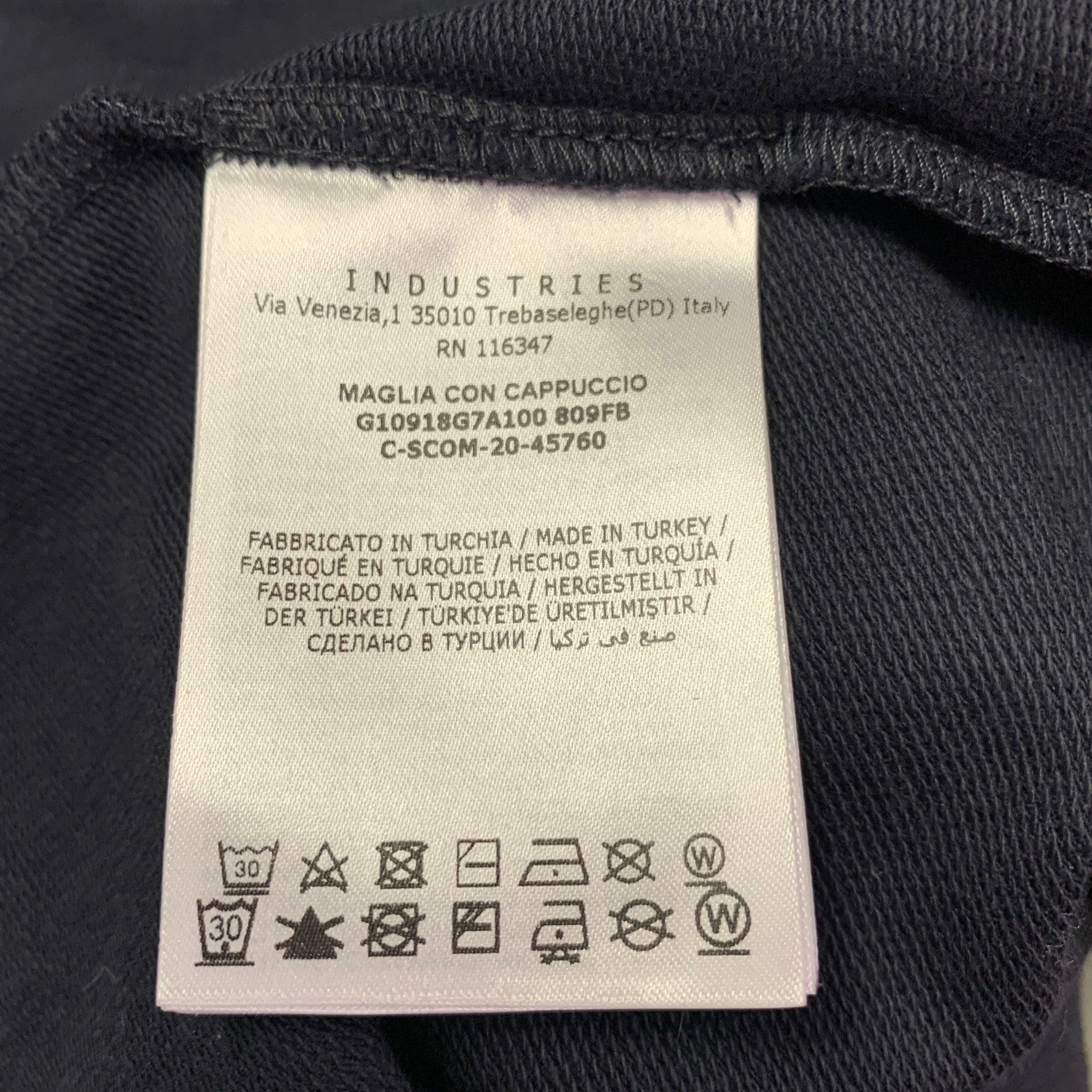 MONCLER Size S Navy Cotton Blend Hooded Jacket For Sale 3