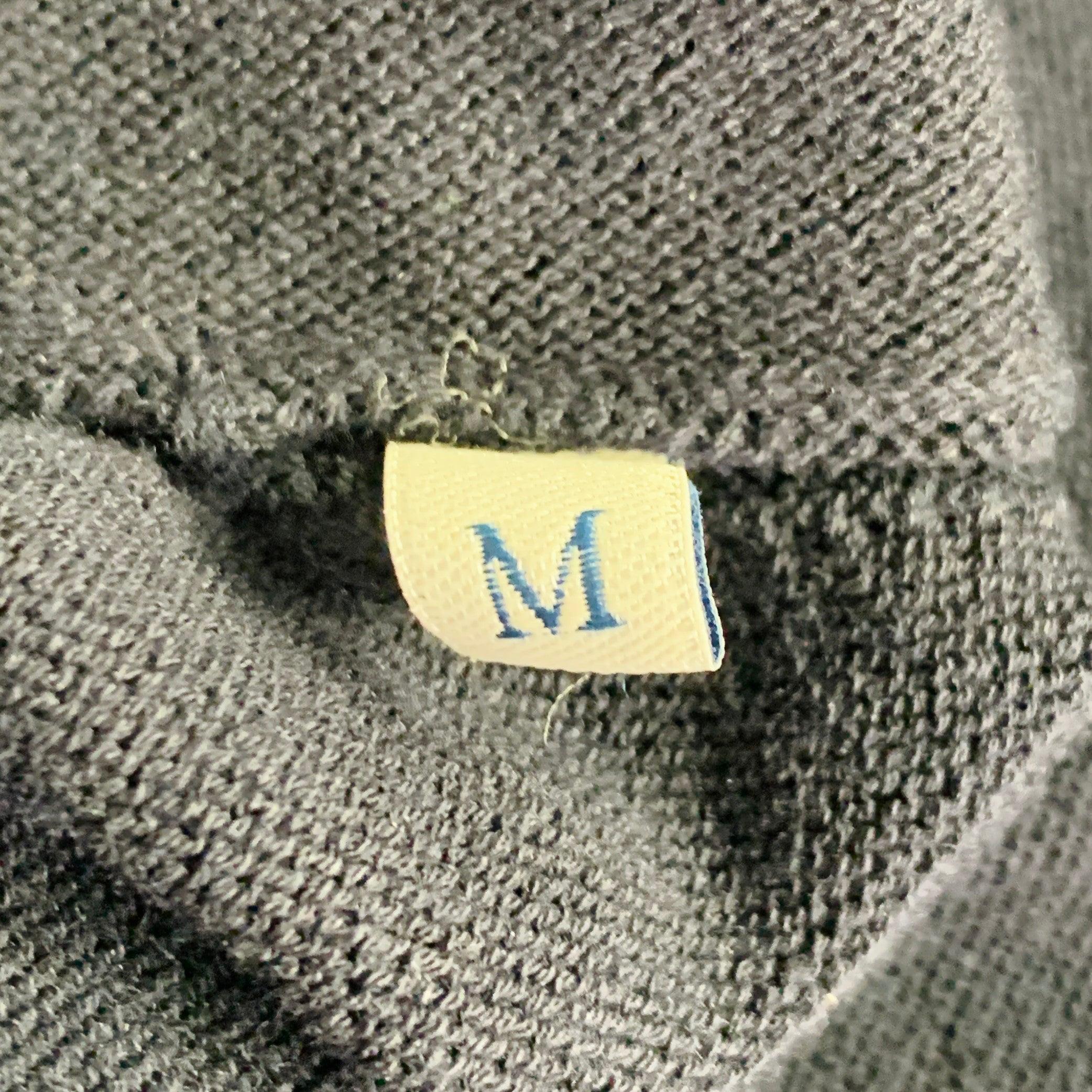 MONCLER Size S Navy Mixed Fabrics Cotton V-Neck Cardigan For Sale 5