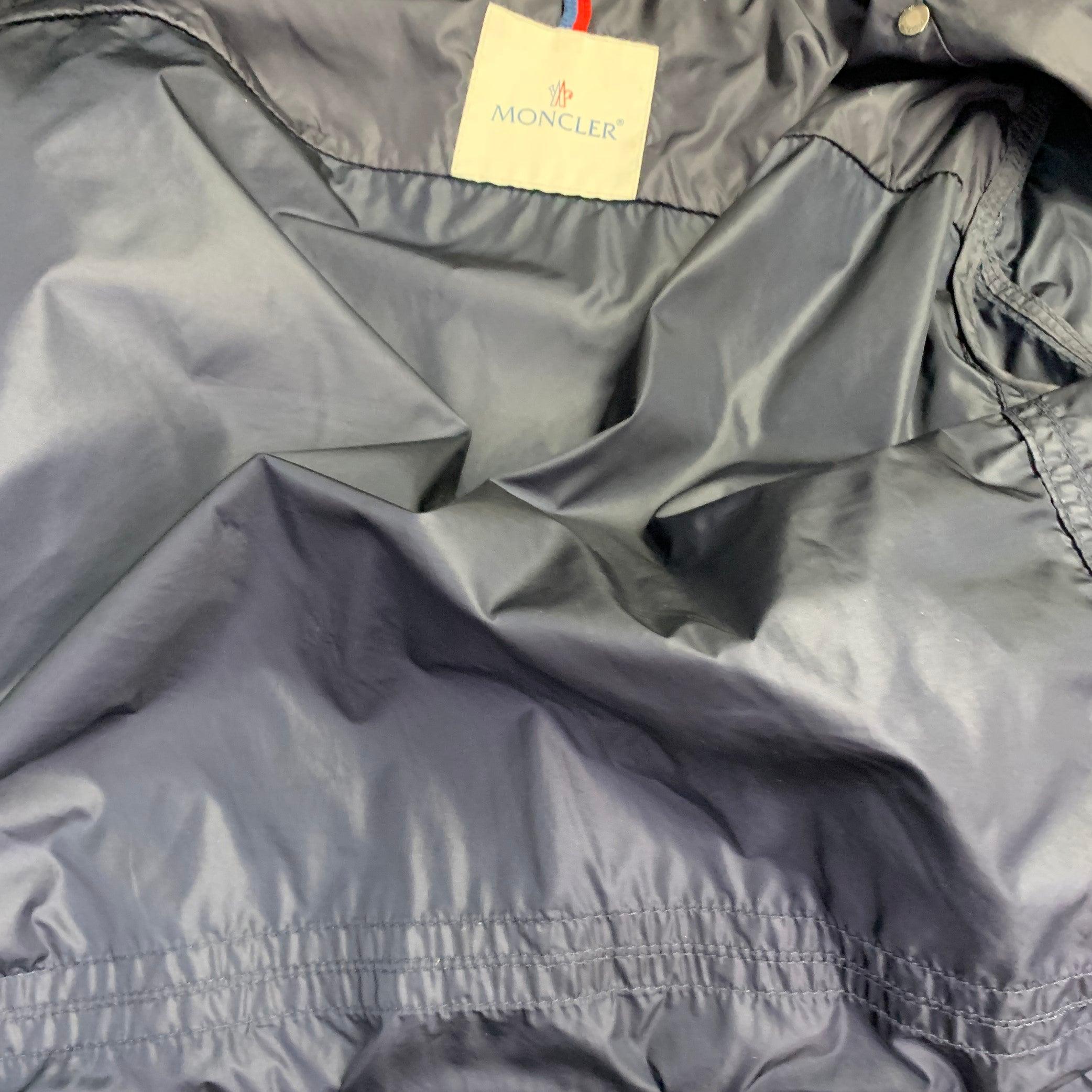 MONCLER Größe S Navy Polyamidmischung Zip Up Jacke im Angebot 5