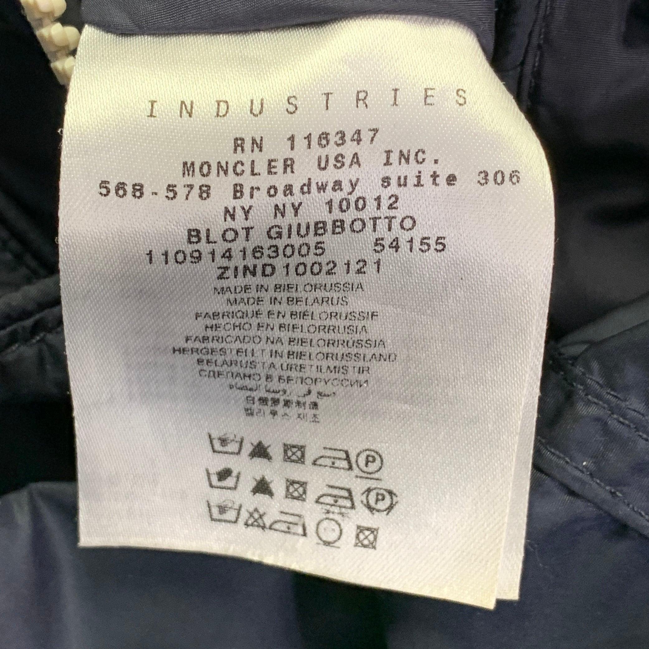 MONCLER Größe S Navy Polyamidmischung Zip Up Jacke im Angebot 6