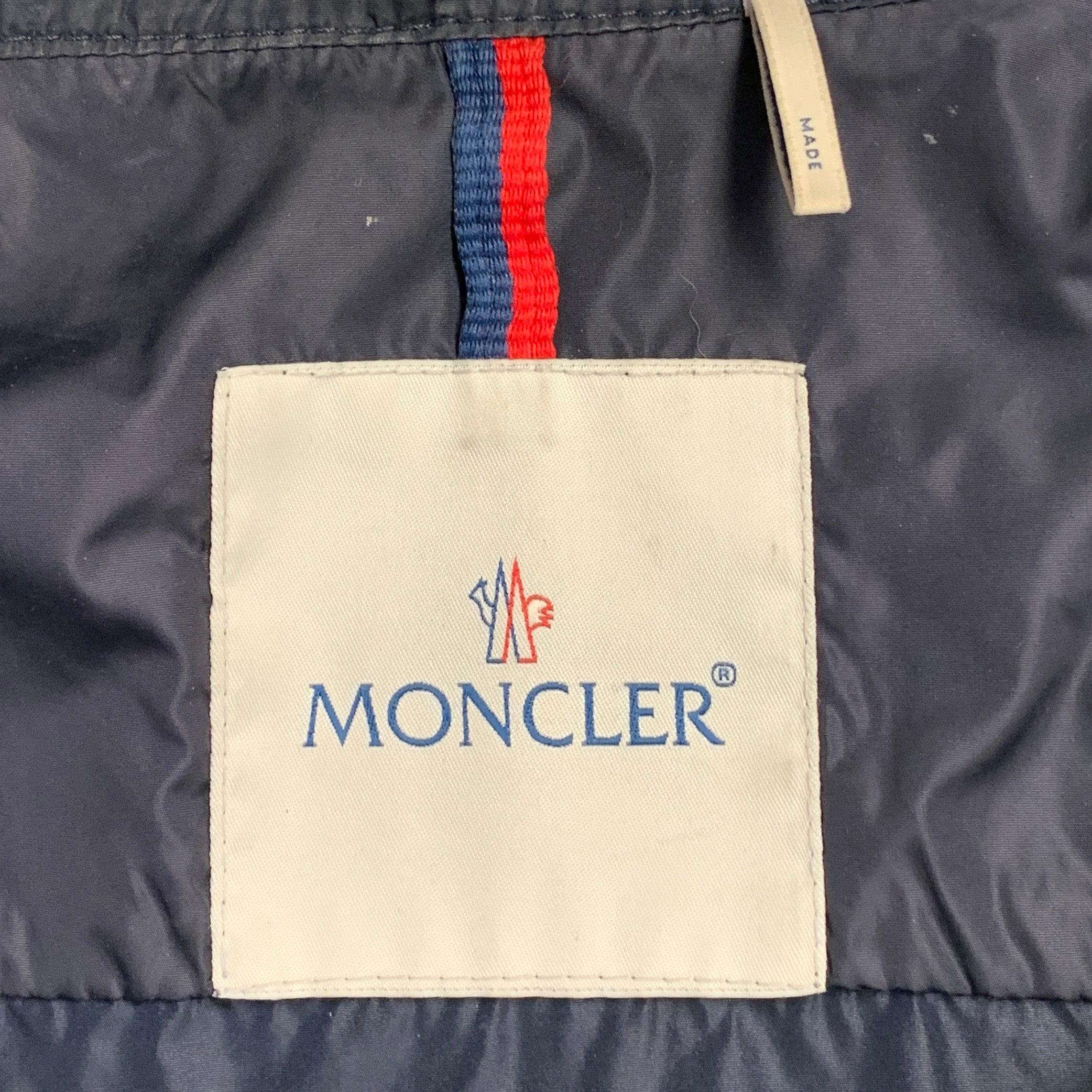 MONCLER Größe S Navy Polyamidmischung Zip Up Jacke im Angebot 3