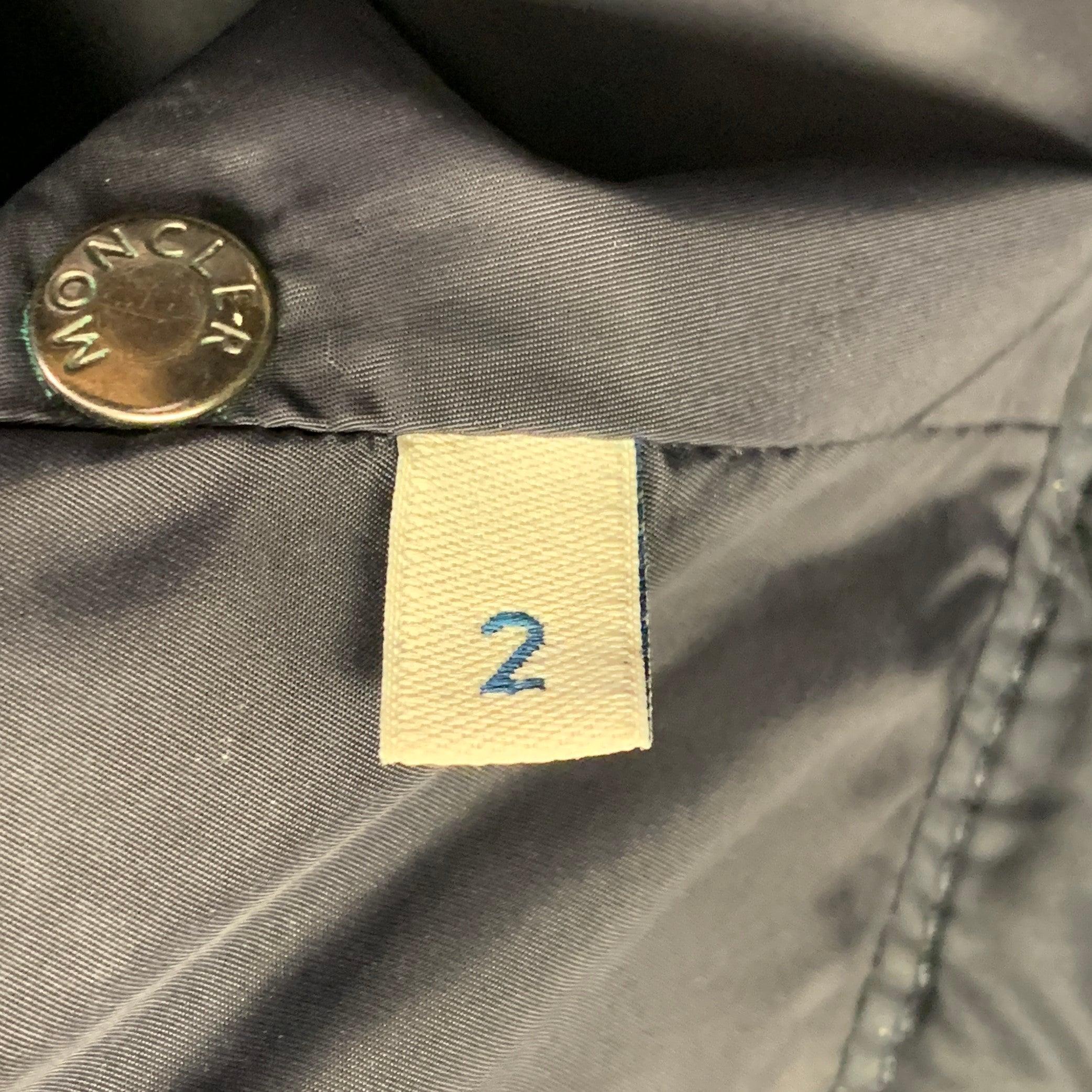 MONCLER Größe S Navy Polyamidmischung Zip Up Jacke im Angebot 4