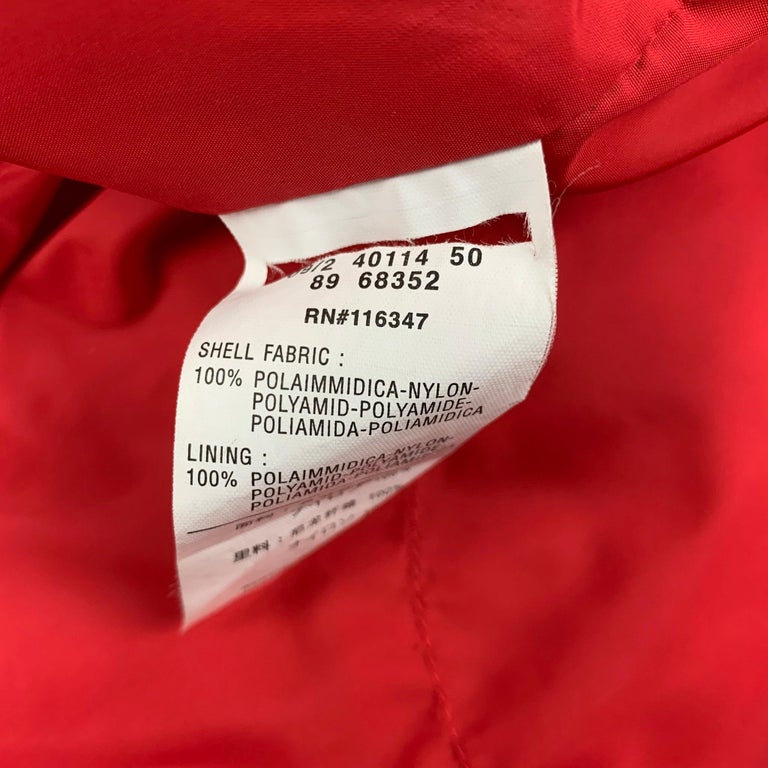 MONCLER Size S Red Navy White Stripe Nylon Windbreaker Jacket For Sale at  1stDibs