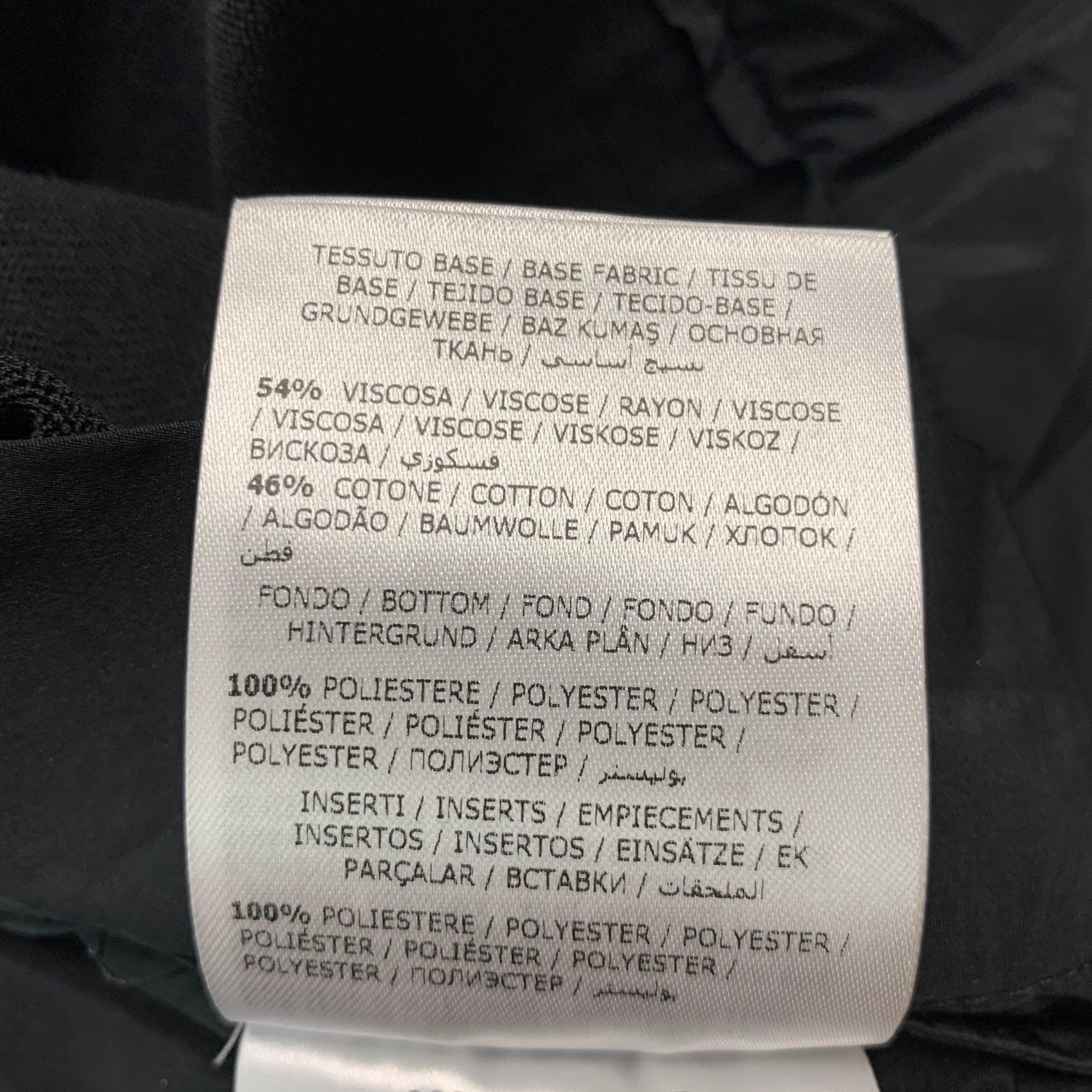 MONCLER Size XL Black Mixed Fabrics Viscose Cotton Short Sleeve Pullover 4