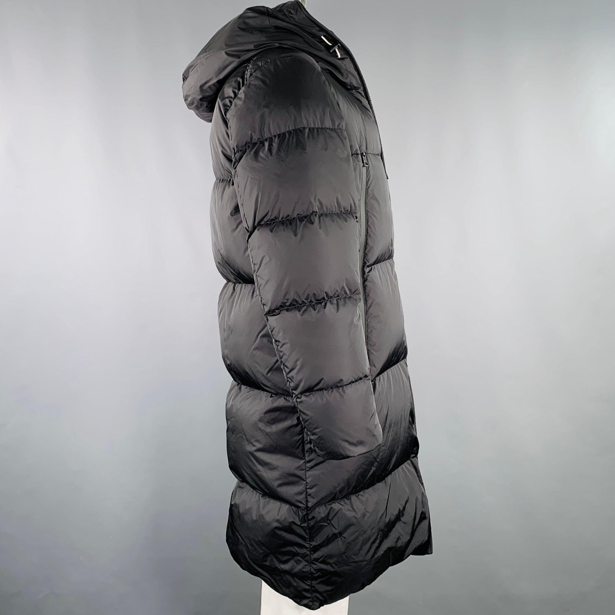 MONCLER Size XL Templon Giubotto Black Polyamide Padded Coat In Excellent Condition In San Francisco, CA