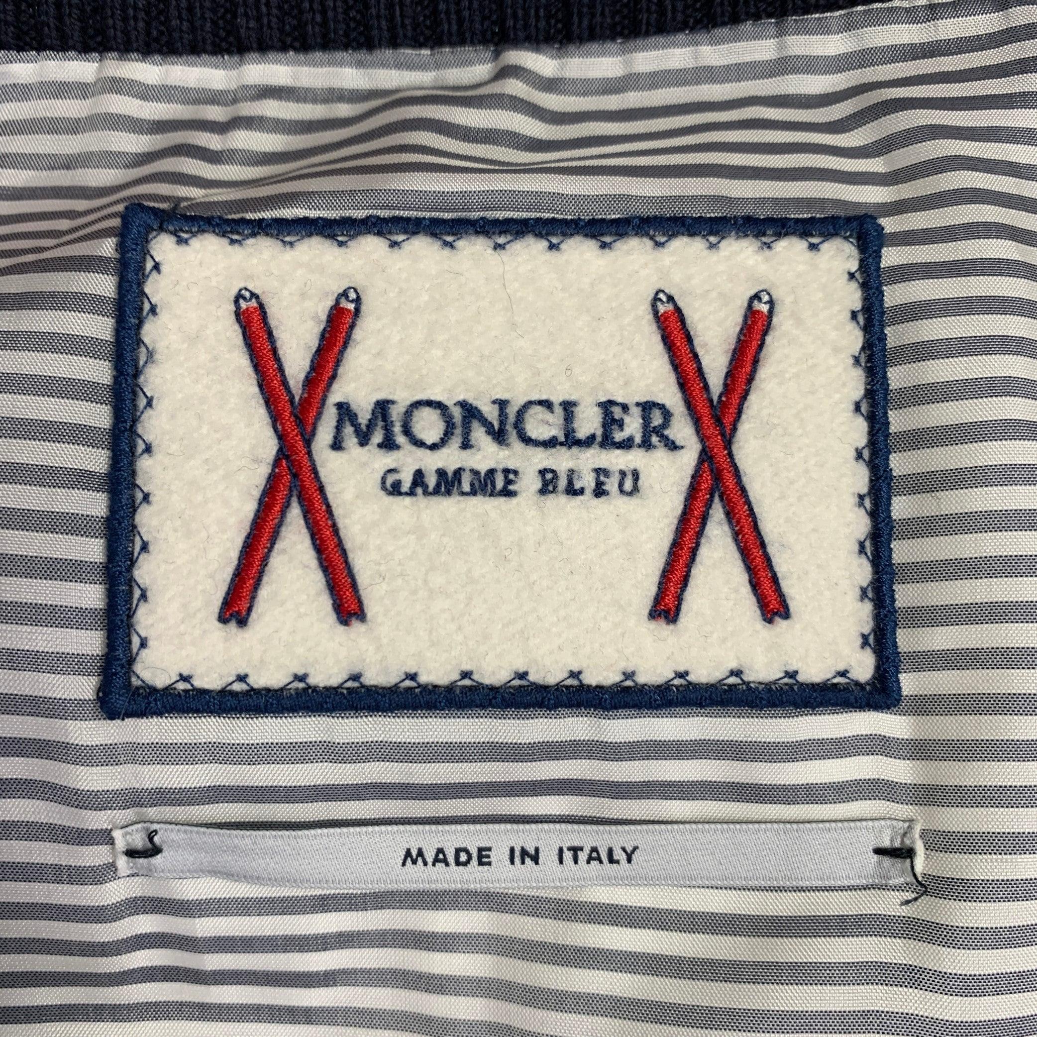 Uomo Moncler Taglia XXL Giacca trapuntata in lana con bottoni automatici in vendita