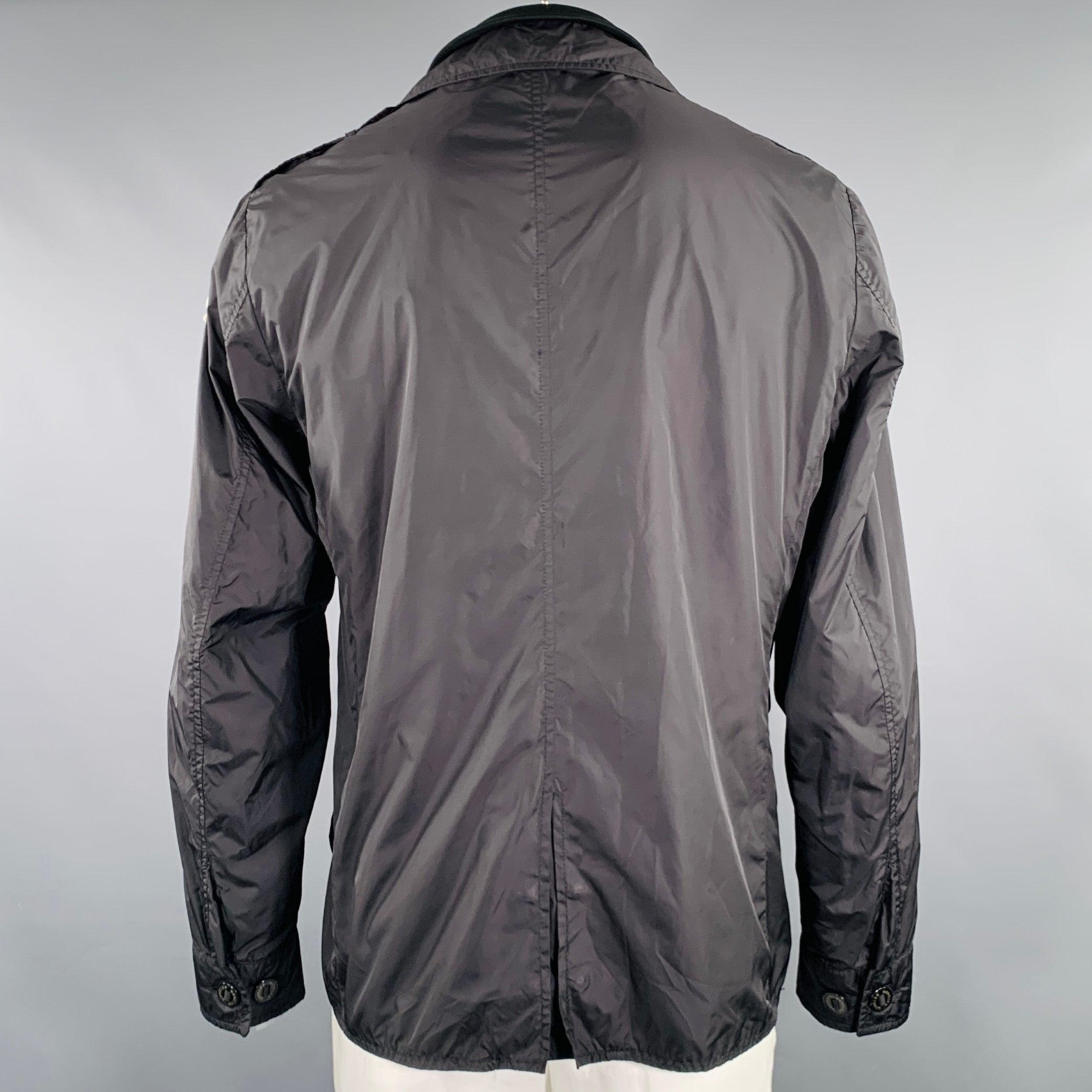 Men's MONCLER Size XXXL Black White Polyamide Jacket For Sale