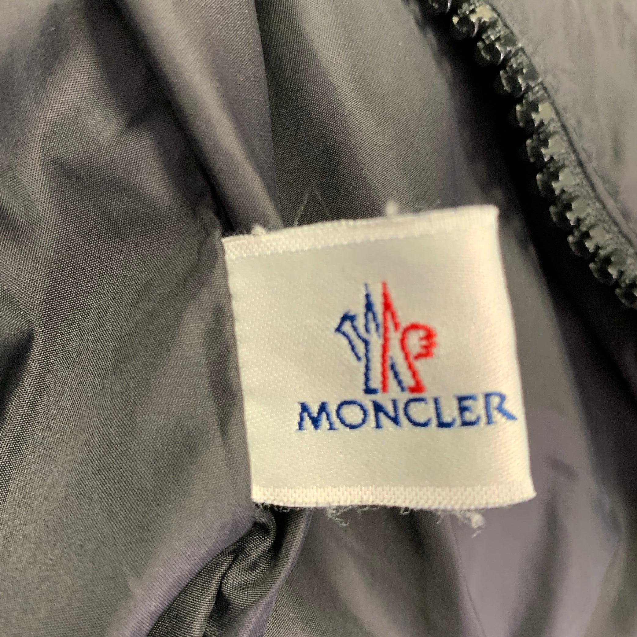 MONCLER Size XXXL Black White Polyamide Jacket For Sale 3