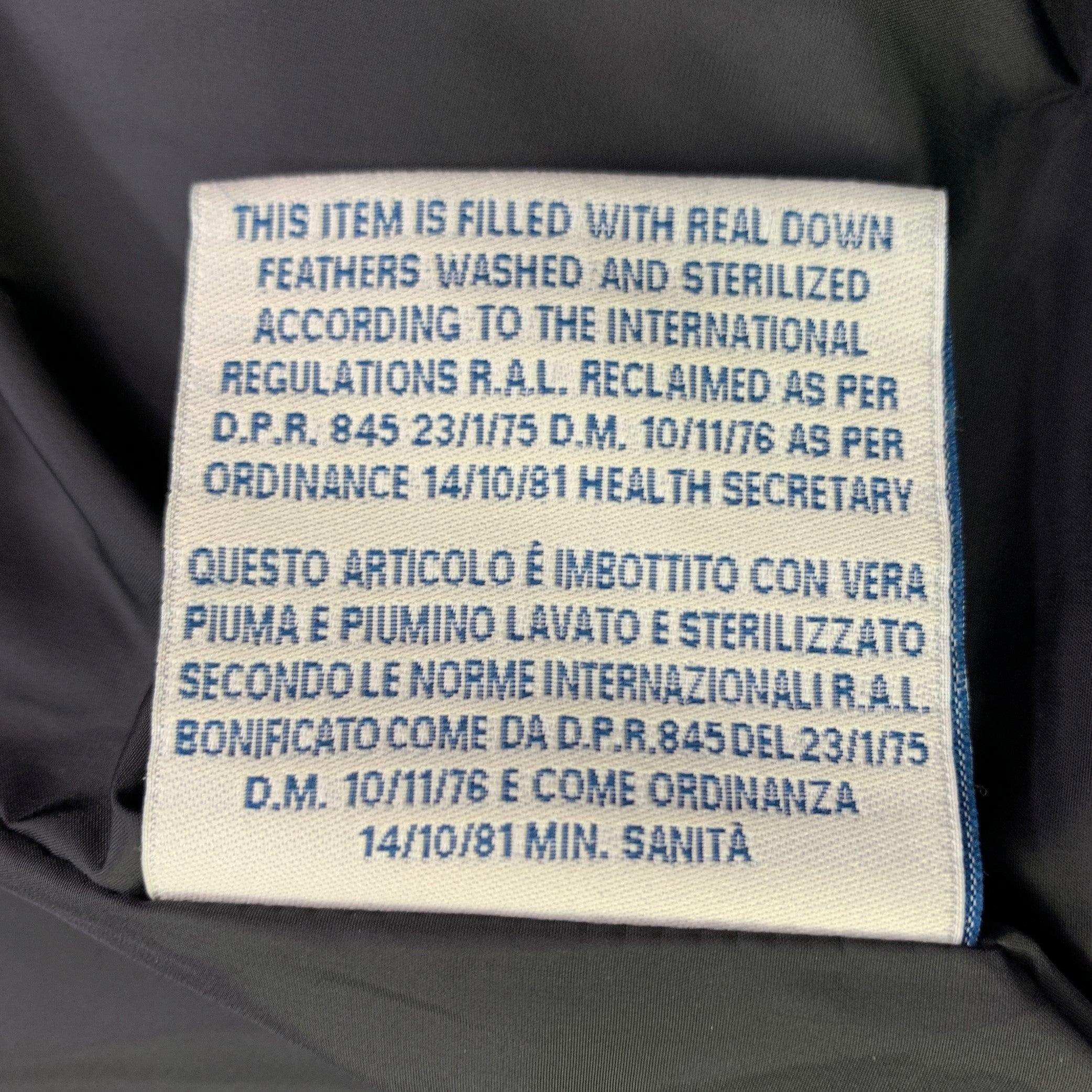 MONCLER Talla XXXL Gris Chaqueta acolchada de lana con cremallera en venta 3