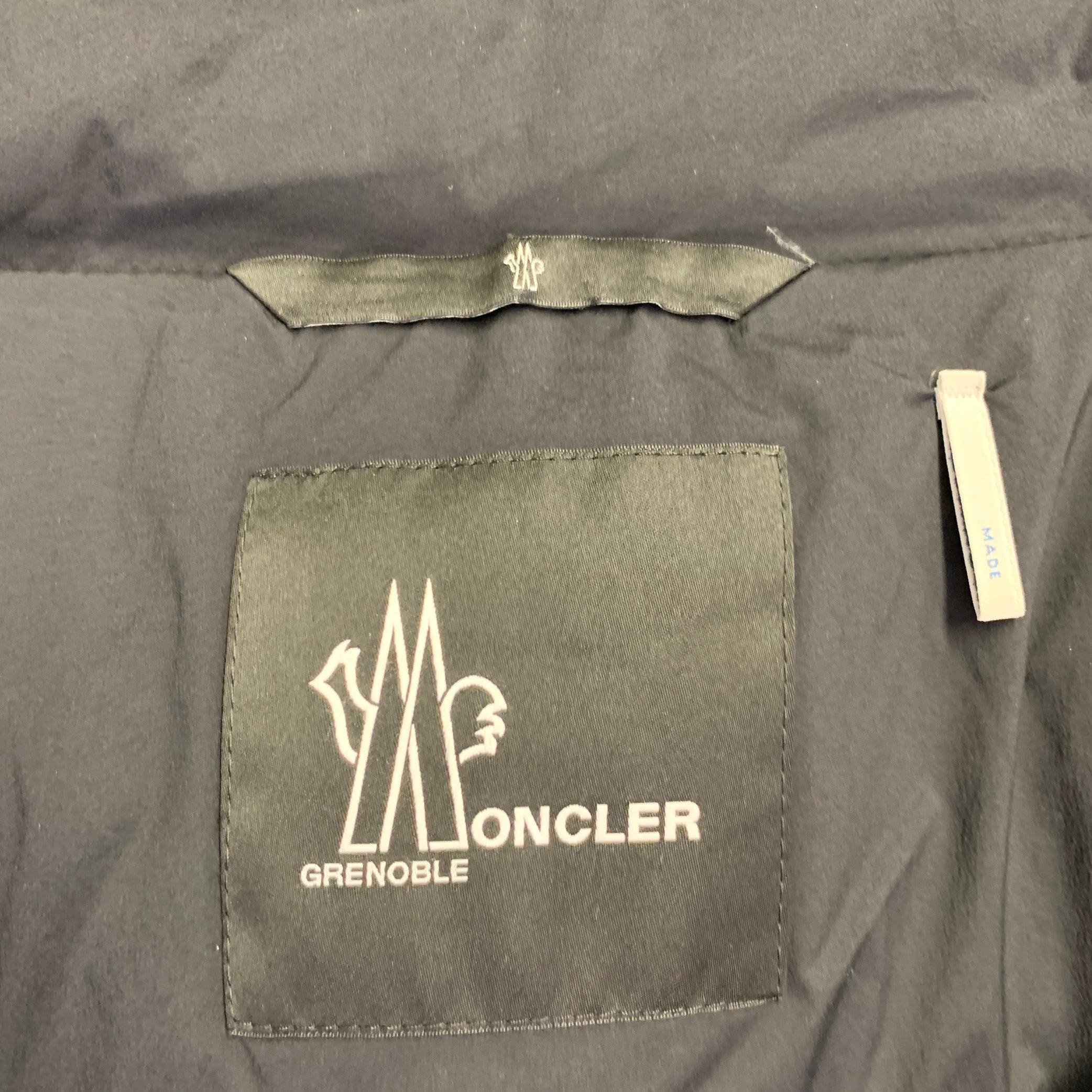 MONCLER Size XXXL Praz Black Nylon Blend Hooded Coat 3