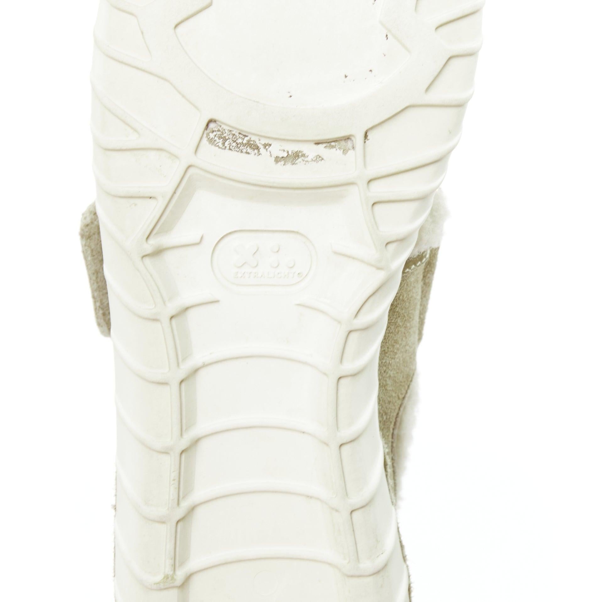 MONCLER piedra ante shearling paneles logo magic tape zapatillas EU38 en venta 5