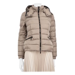 Moncler Taupe Down Saby Giubbotto Jacket Size M