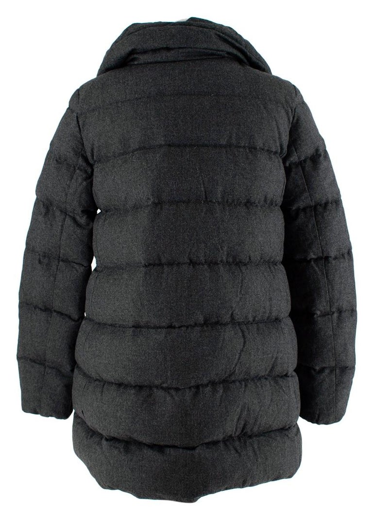 Moncler Torcelle Grey Flannel Padded Jacket For Sale at 1stDibs