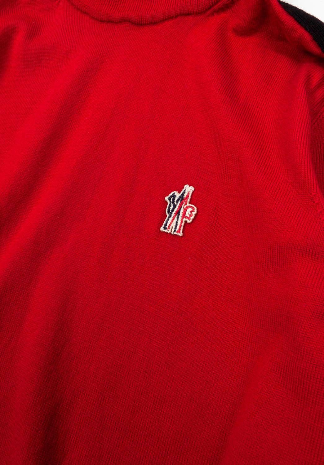 Rouge Pull Moncler pour hommes Taille Medium, S1087 en vente