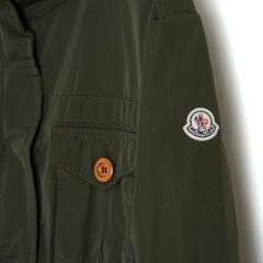 Moncler Veste Parka Rhodonite FR40 Dark Green Military Hooded Jacket UK12 US10