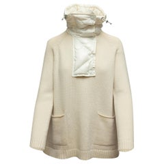 Moncler White Maglione Tricot Sweater