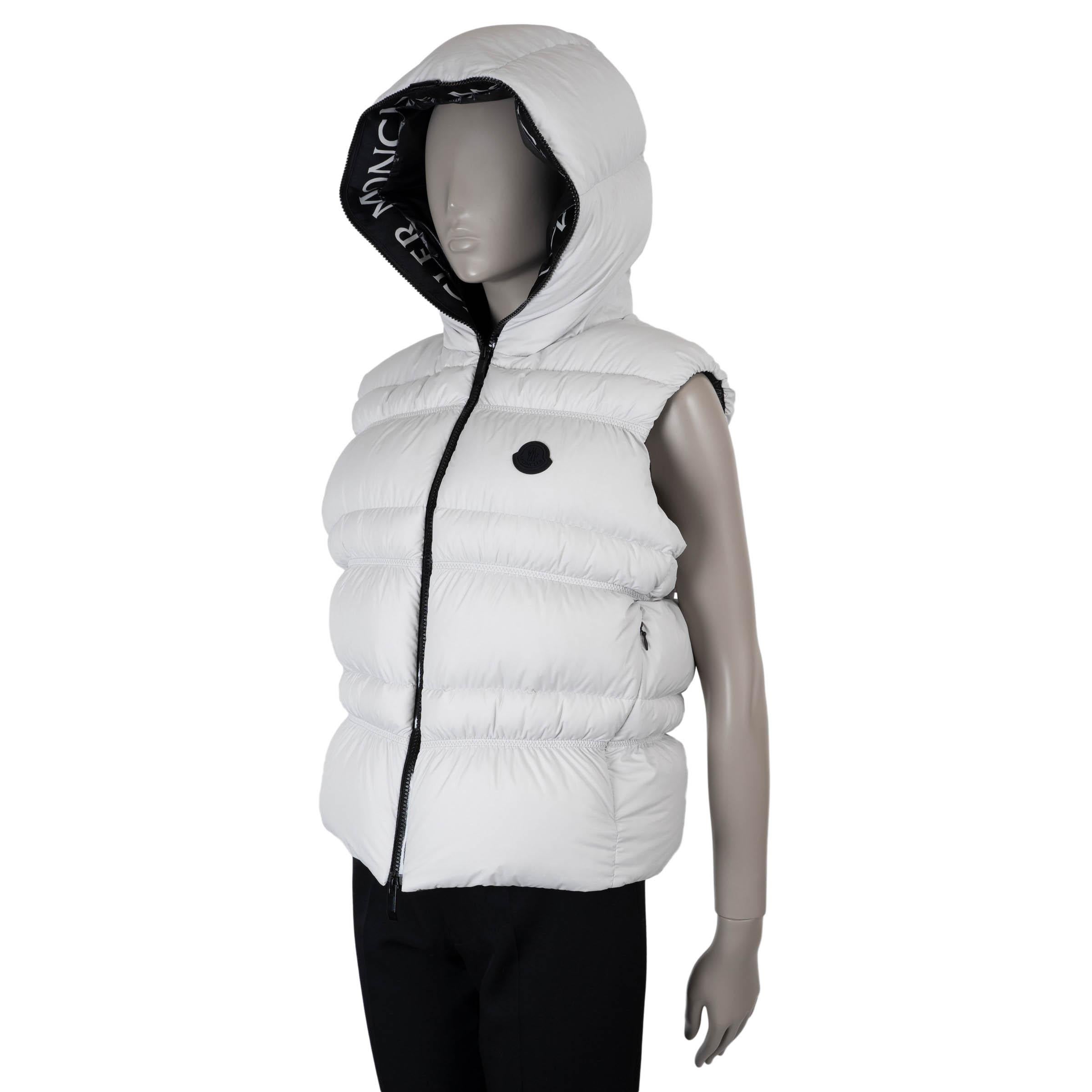 Grigio Moncler in nylon bianco 2023 WESER Puffer Vest Jacket 1 S. in vendita