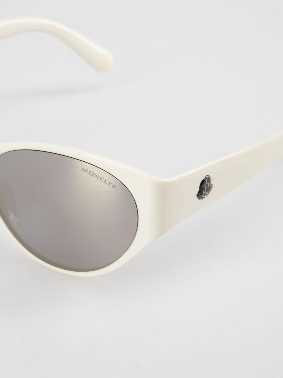 Moncler White Round Bellejour Sunglasses 1