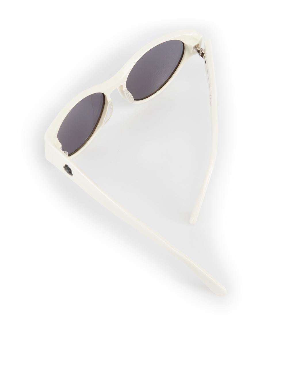 Moncler White Round Bellejour Sunglasses 2