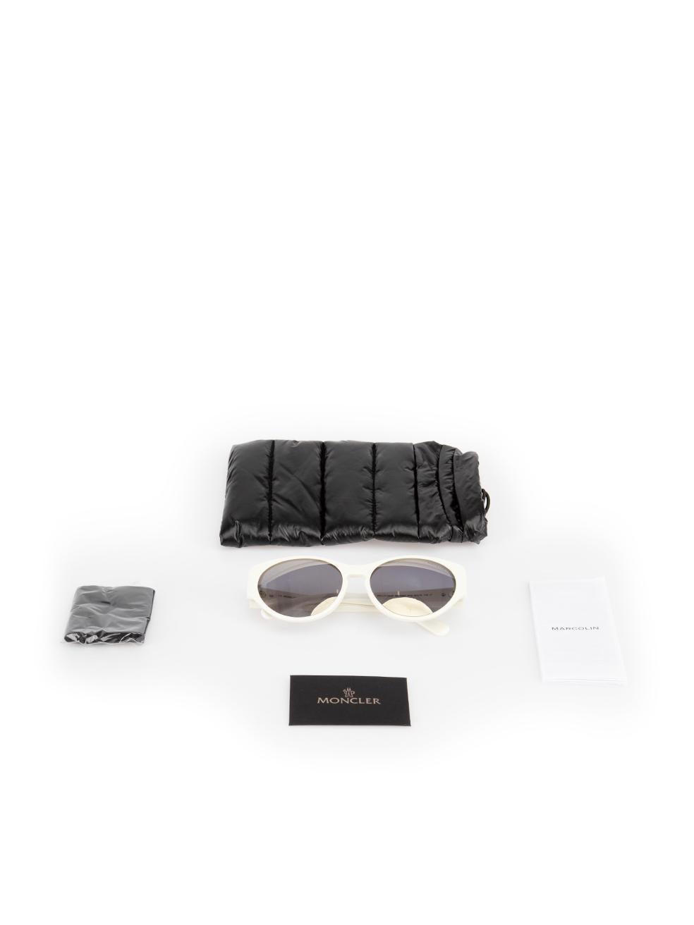 Moncler White Round Bellejour Sunglasses 3
