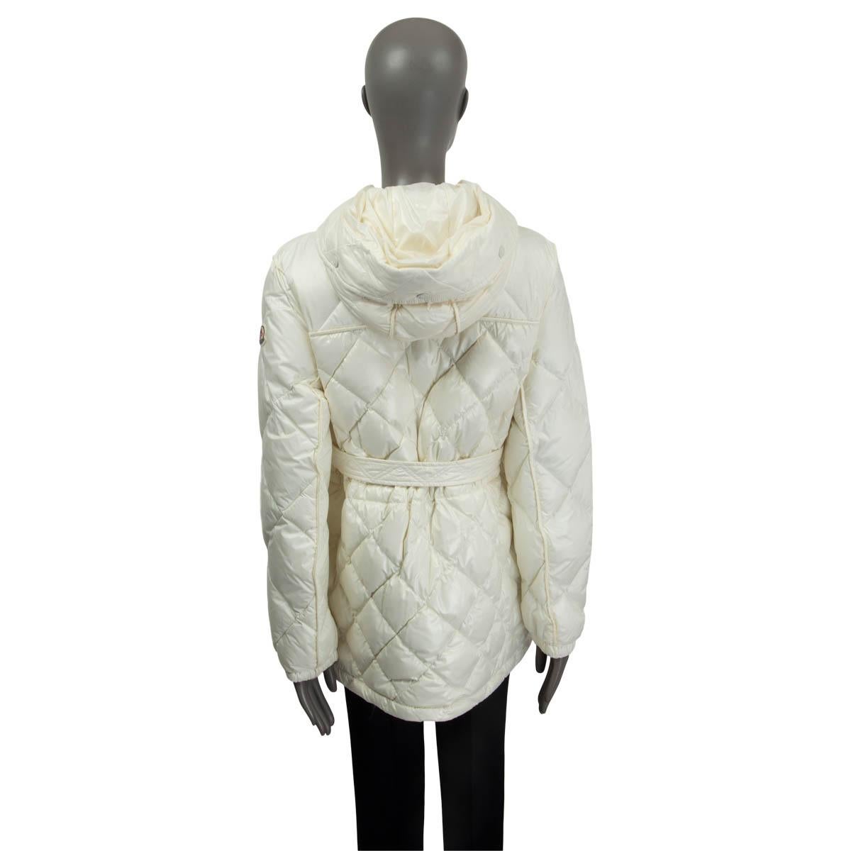 Gray MONCLER white SARGAS GIUBBOTTO QUILTED Down Puffer Coat Jacket 5 XL