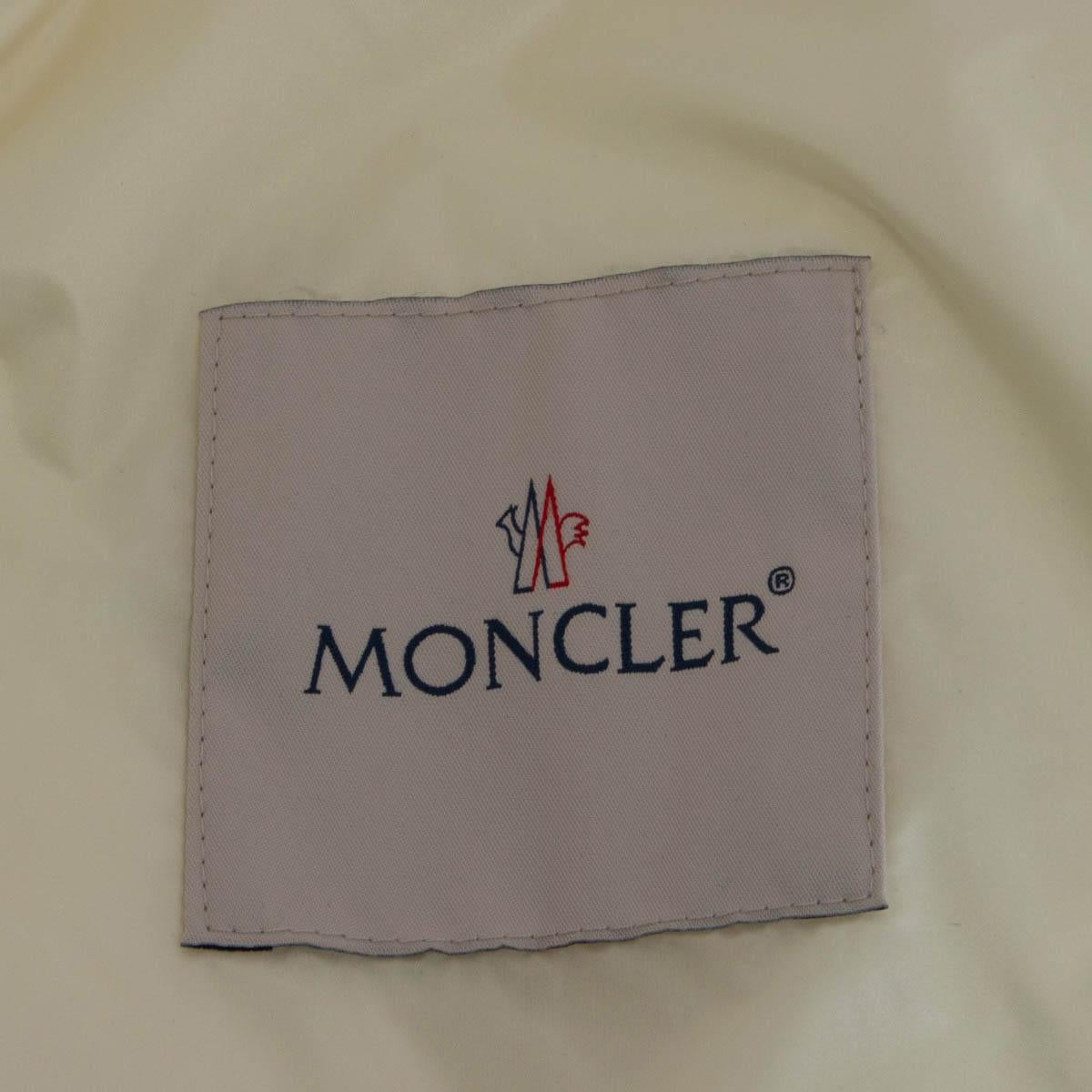 Women's MONCLER white SARGAS GIUBBOTTO QUILTED Down Puffer Coat Jacket 5 XL