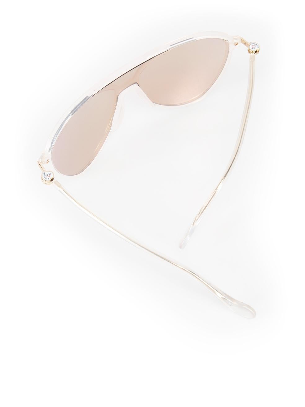 Moncler White Transparent Mirrored Sunglasses 2