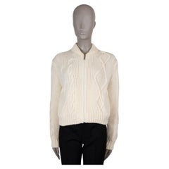 Moncler, giacca in lana bianca 2022 PADDED CABLE KNIT BOMBER XS