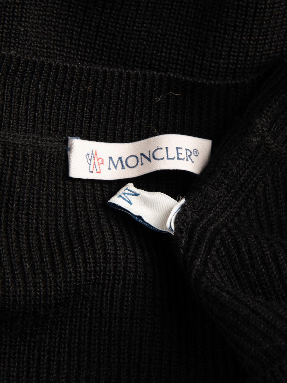 Moncler Women's Black Knit Pleated Midi Dress 1