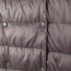 Moncler Damen-Daunenjacke „Contemporary“ in Grau-Braun, lang, Größe M/L
