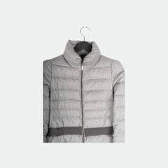 Moncler Women's Grey Wool Jacket Coat Size 2 Italy