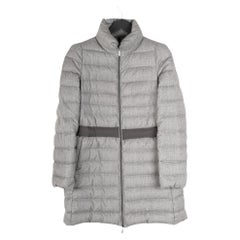 Moncler Women's Grey Wool Jacket Coat Size 2 Italy
