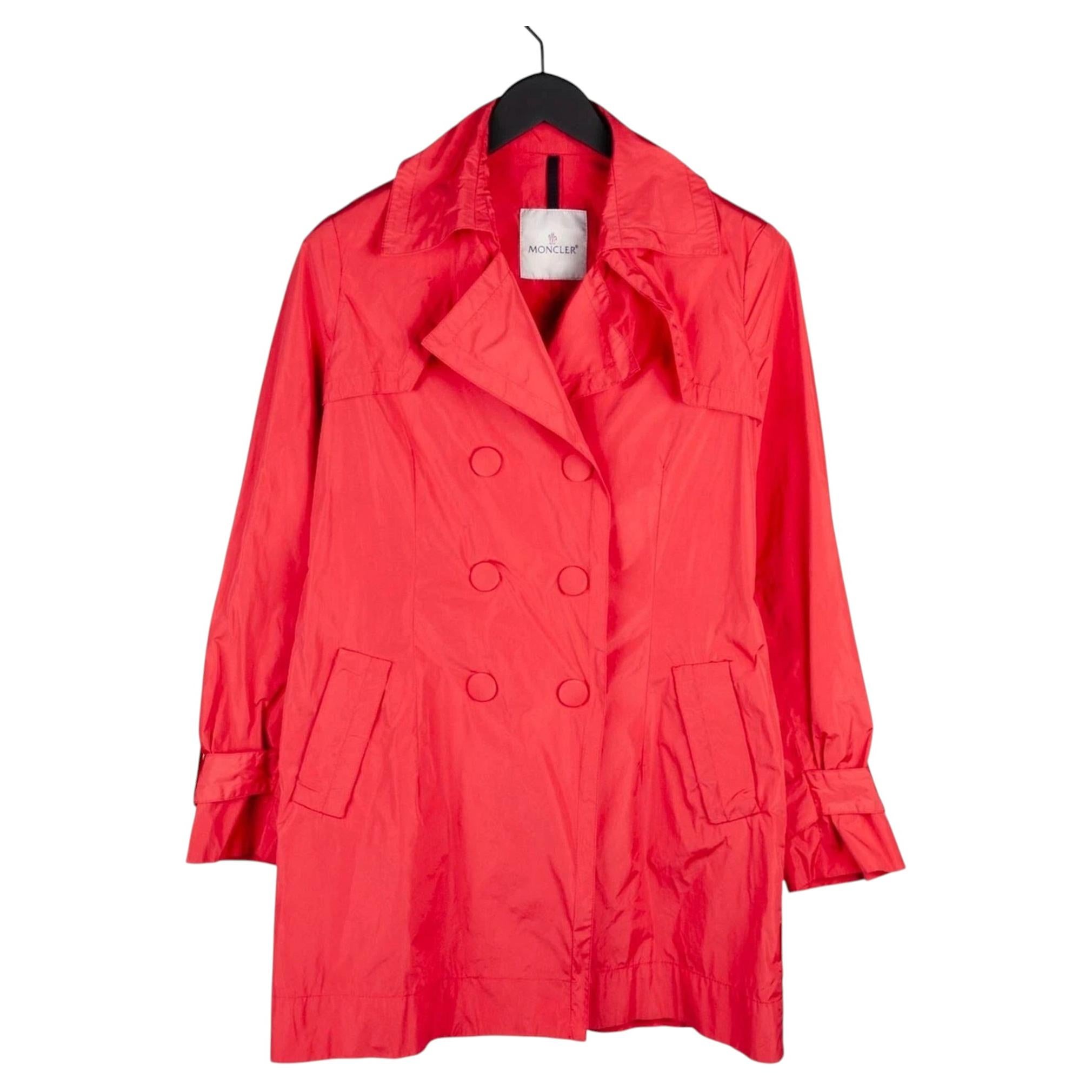 Moncler Damen-Trenchcoat „Magnolia“, Größe L, hervorragender Zustand im Angebot