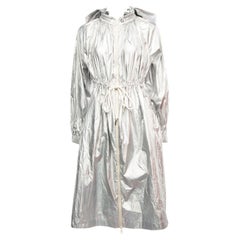 Moncler Women's Silver Trench Coat