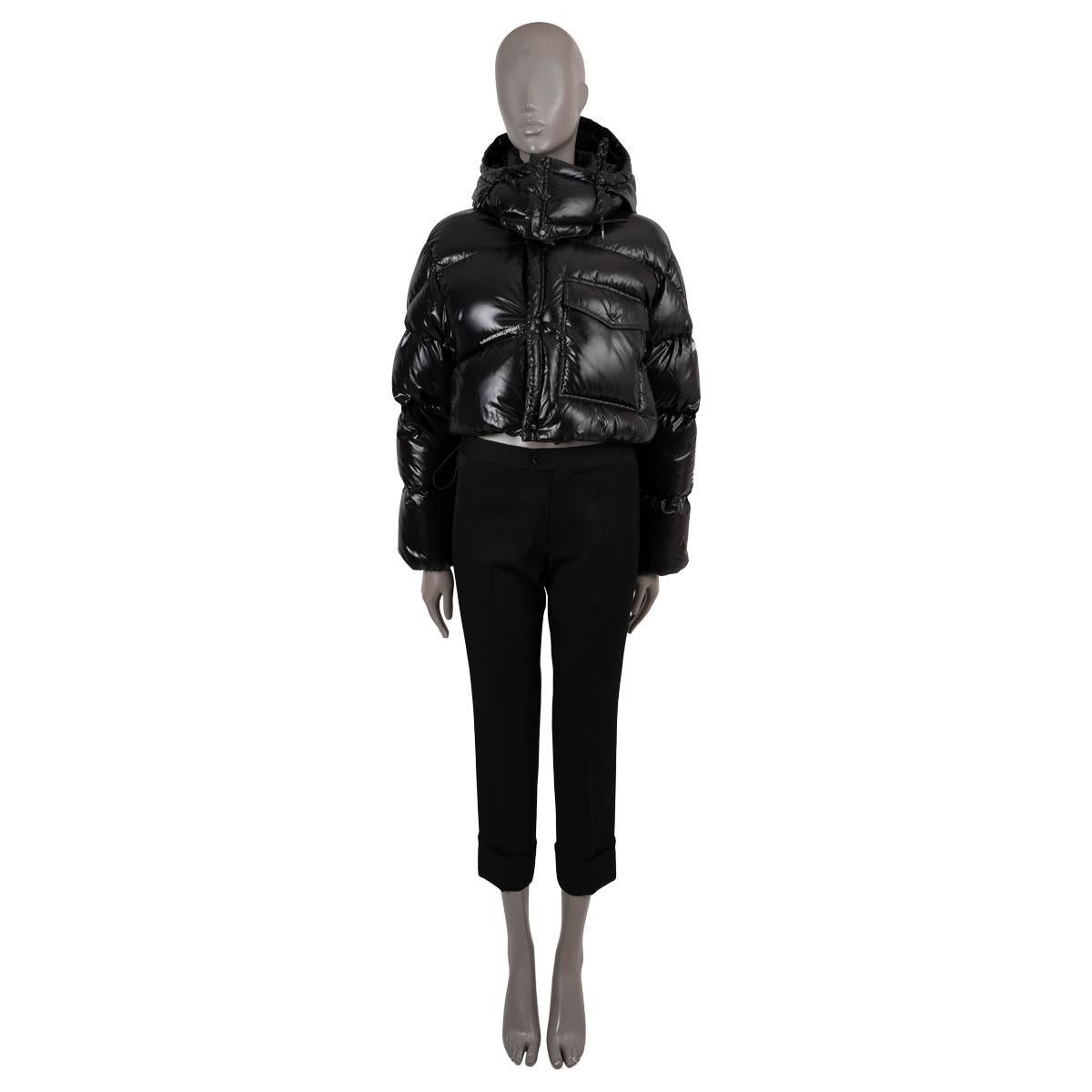 Women's MONCLER x FRGMT black 2022 IRVINIE CROPPED DOWN Puffer Jacket 1 S For Sale