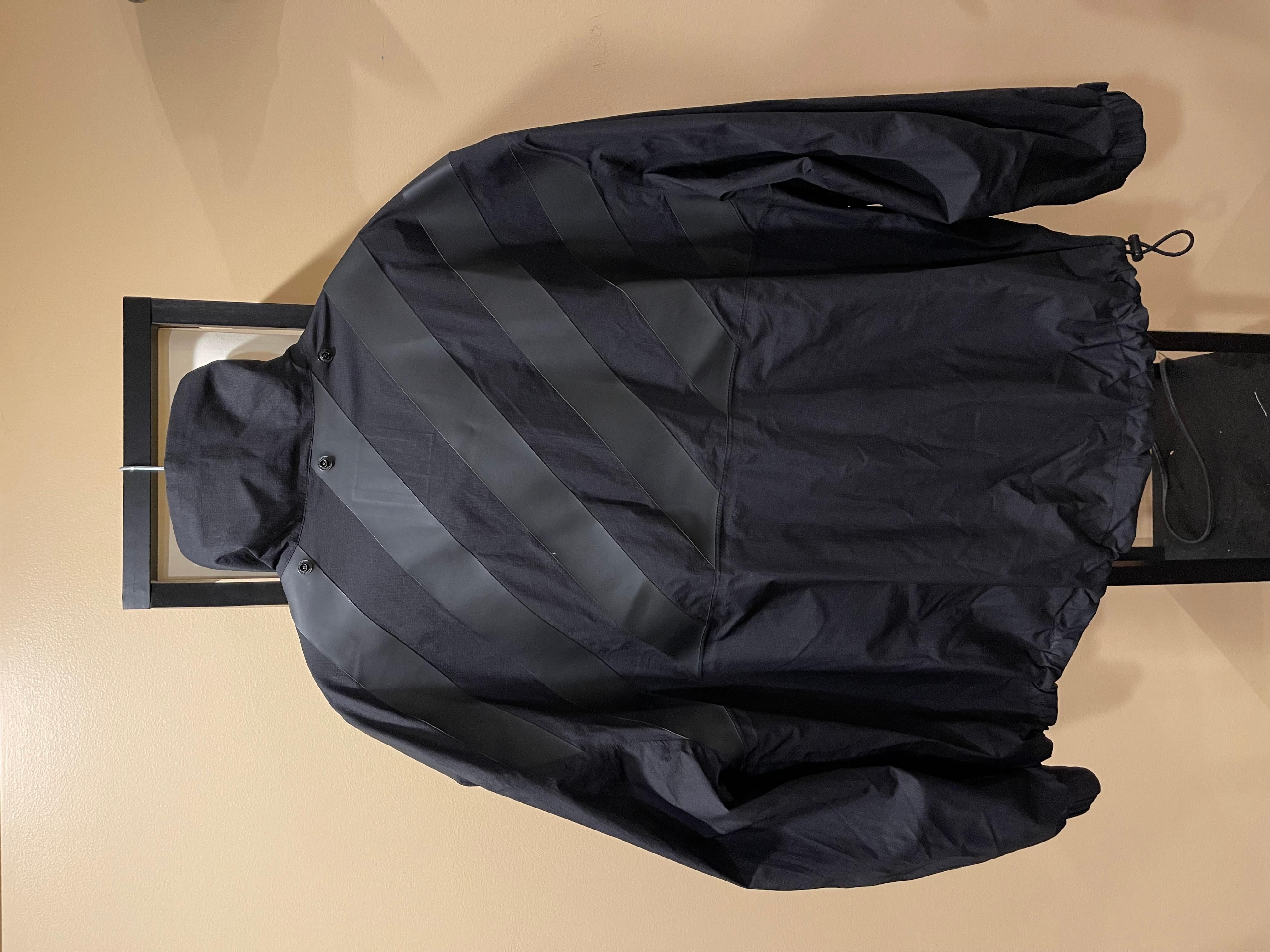 Moncler x Off White Donville Smock Black Windbreaker Jacket In Good Condition For Sale In Bear, DE