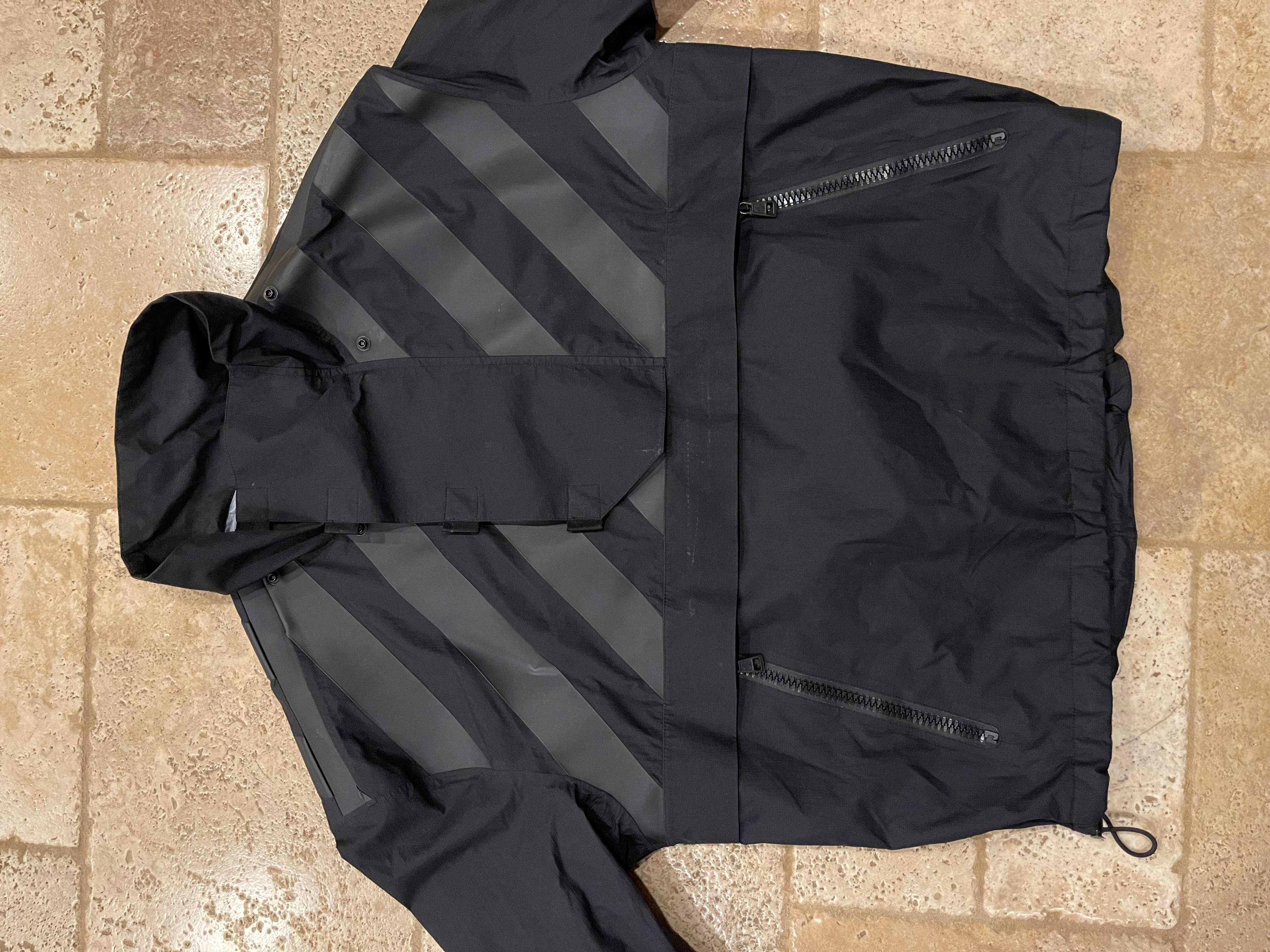 Men's Moncler x Off White Donville Smock Black Windbreaker Jacket For Sale