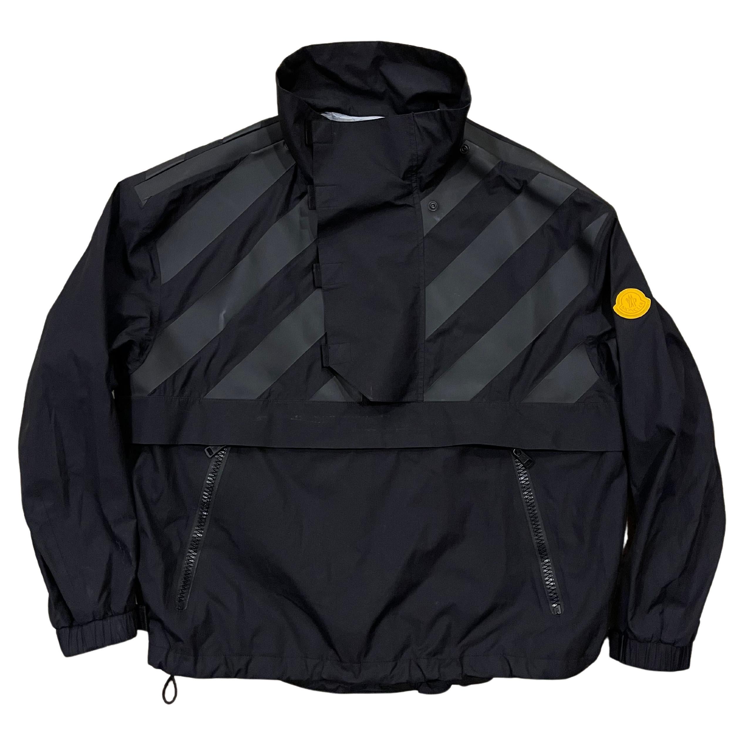 Moncler x Off White Donville Smock Black Windbreaker Jacket For Sale