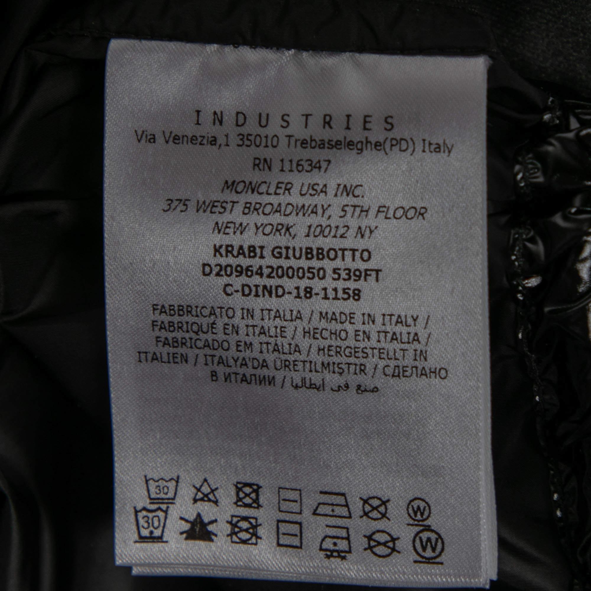 Women's Moncler x Palm Angels Black Synthetic Hooded Parka XS