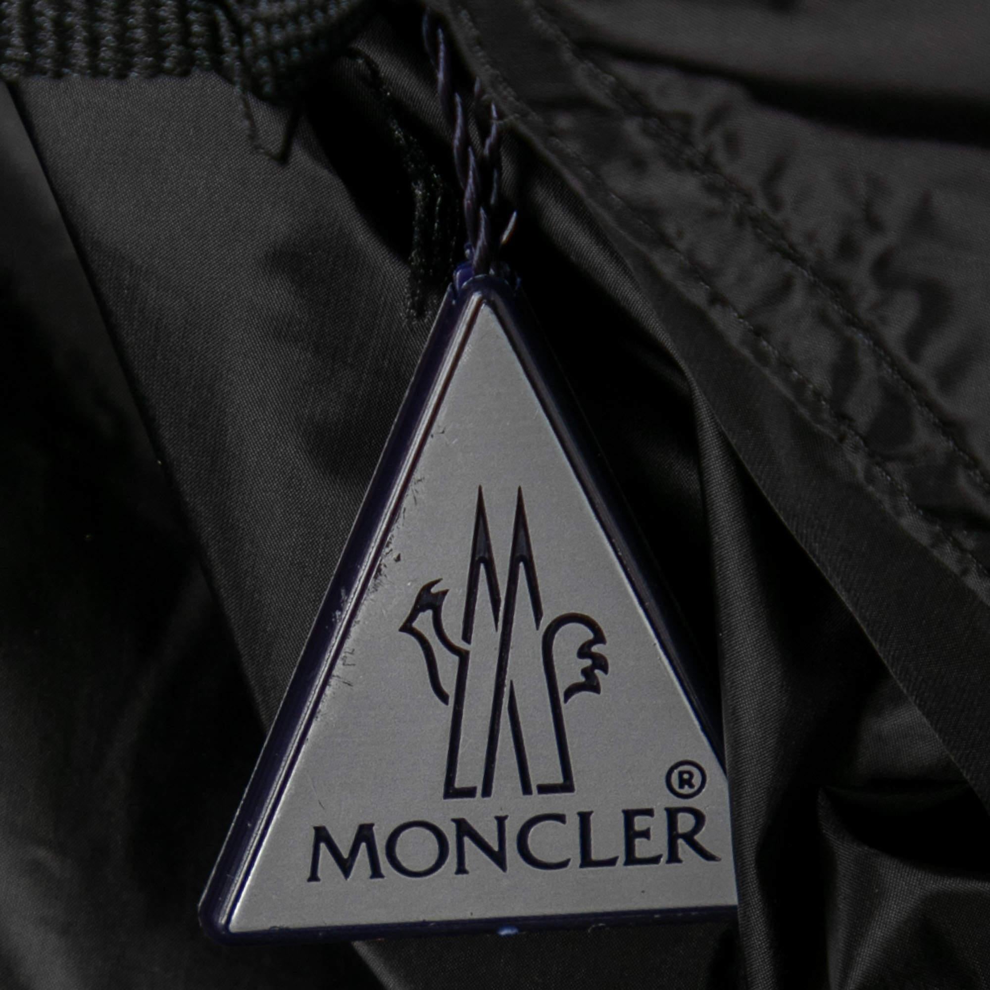 Moncler x Palm Angels Black Synthetic Hooded Parka XXS 1