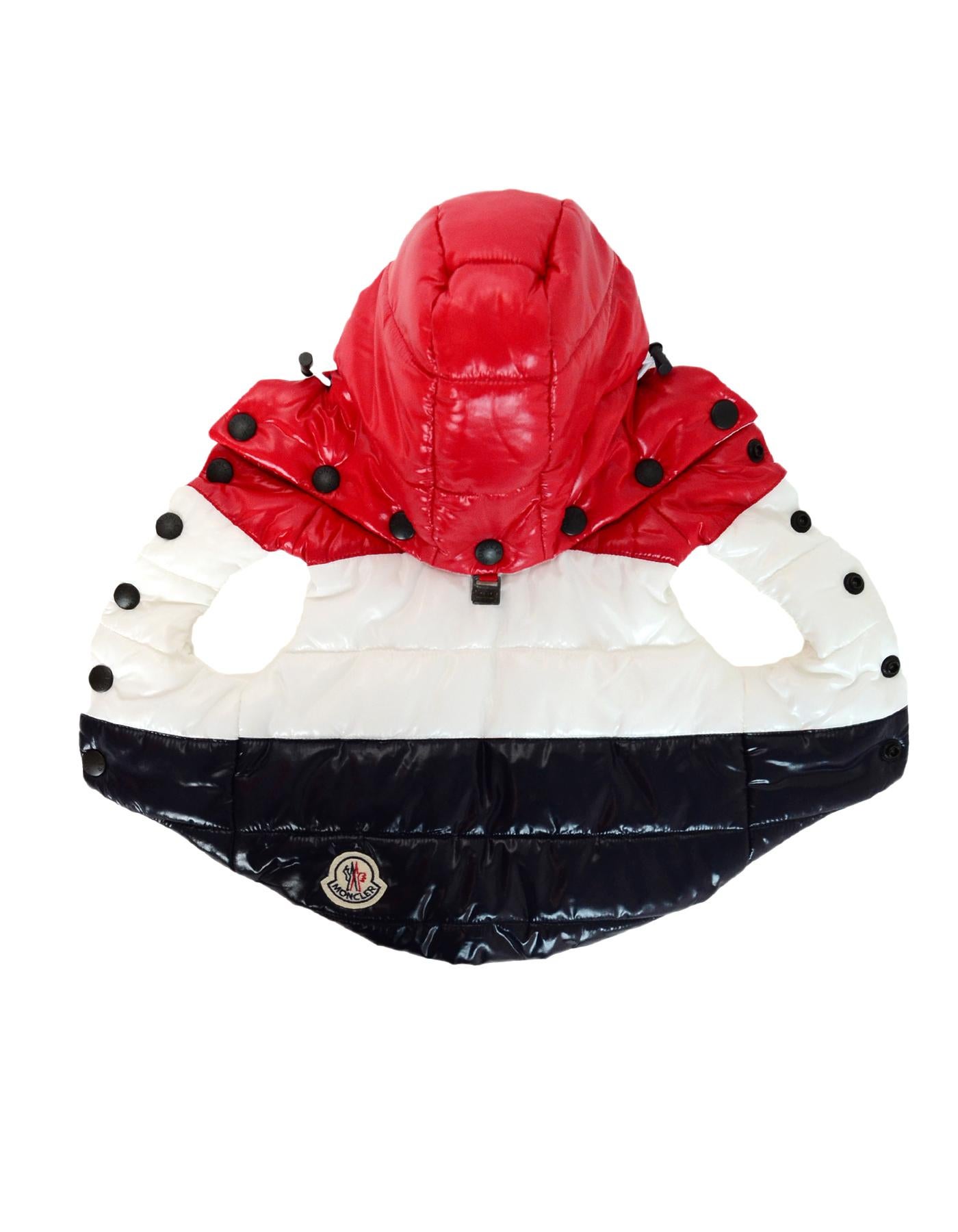 Moncler x Poldo Dog Couture Mondog Nylon Laque Vest W/ Removable Hood Sz 0  For Sale at 1stDibs