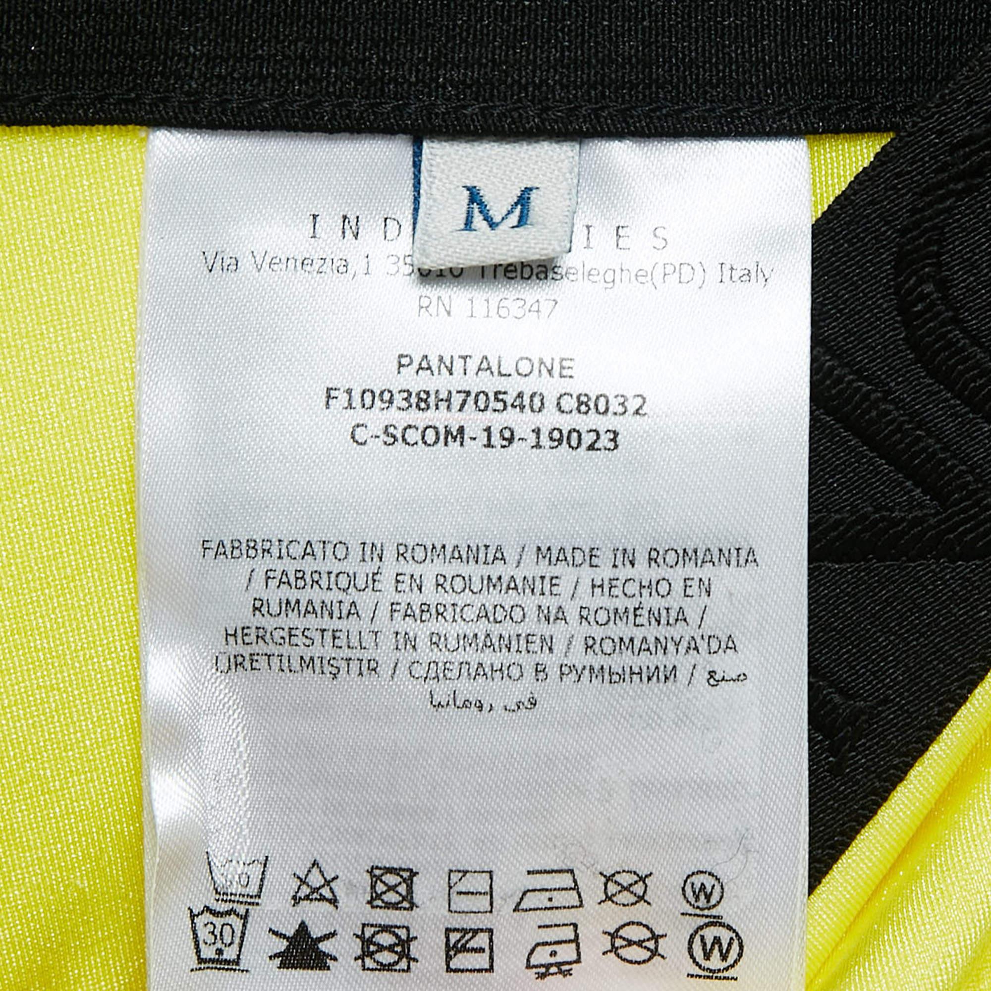Moncler Giallo Logo Stampa Jersey Dettaglio Vita Leggings M. in vendita 2