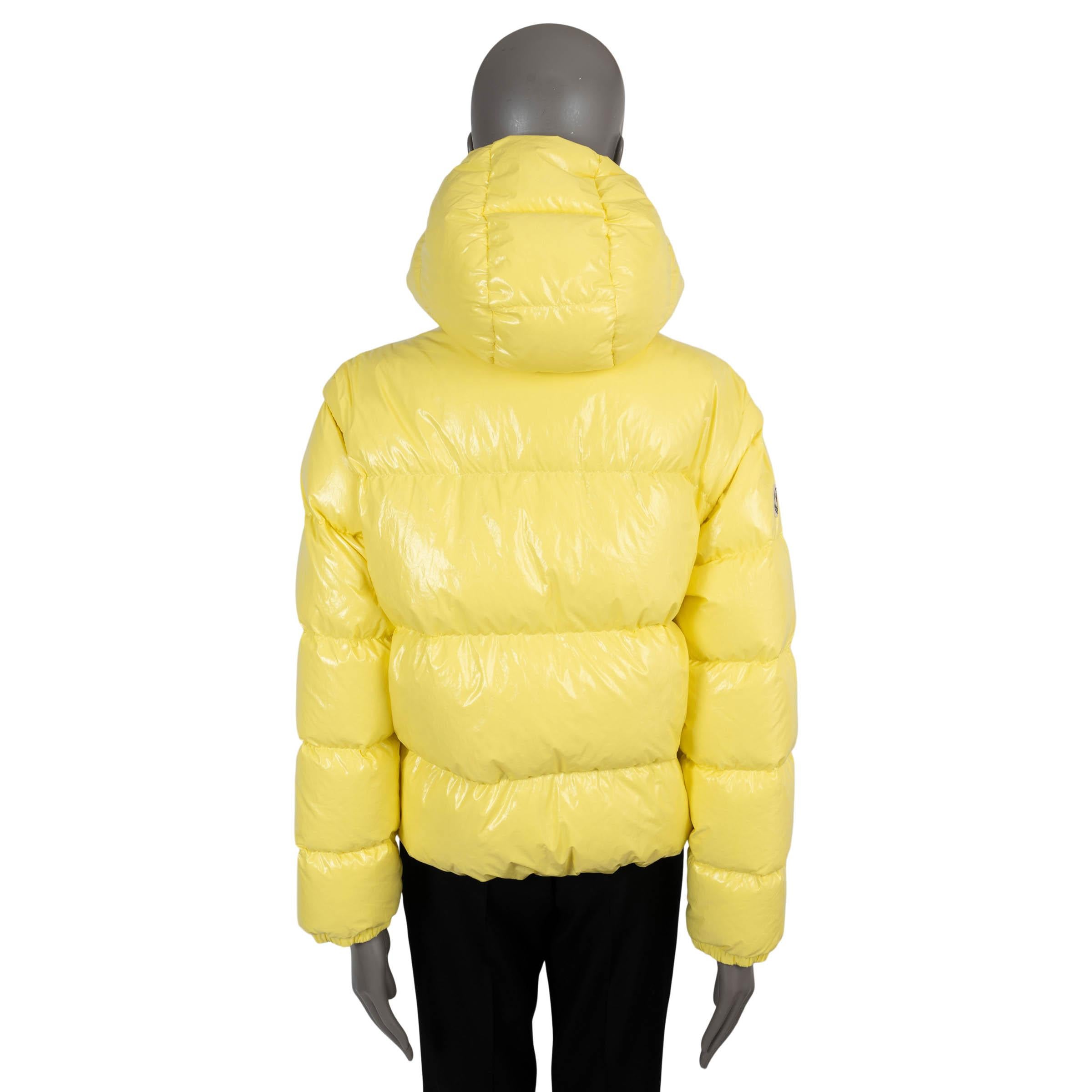 MONCLER gelbe Nylonweste 2023 MAULEON CONVERTIBLE DOWN PUFFER Jacke 1 S (Gelb) im Angebot