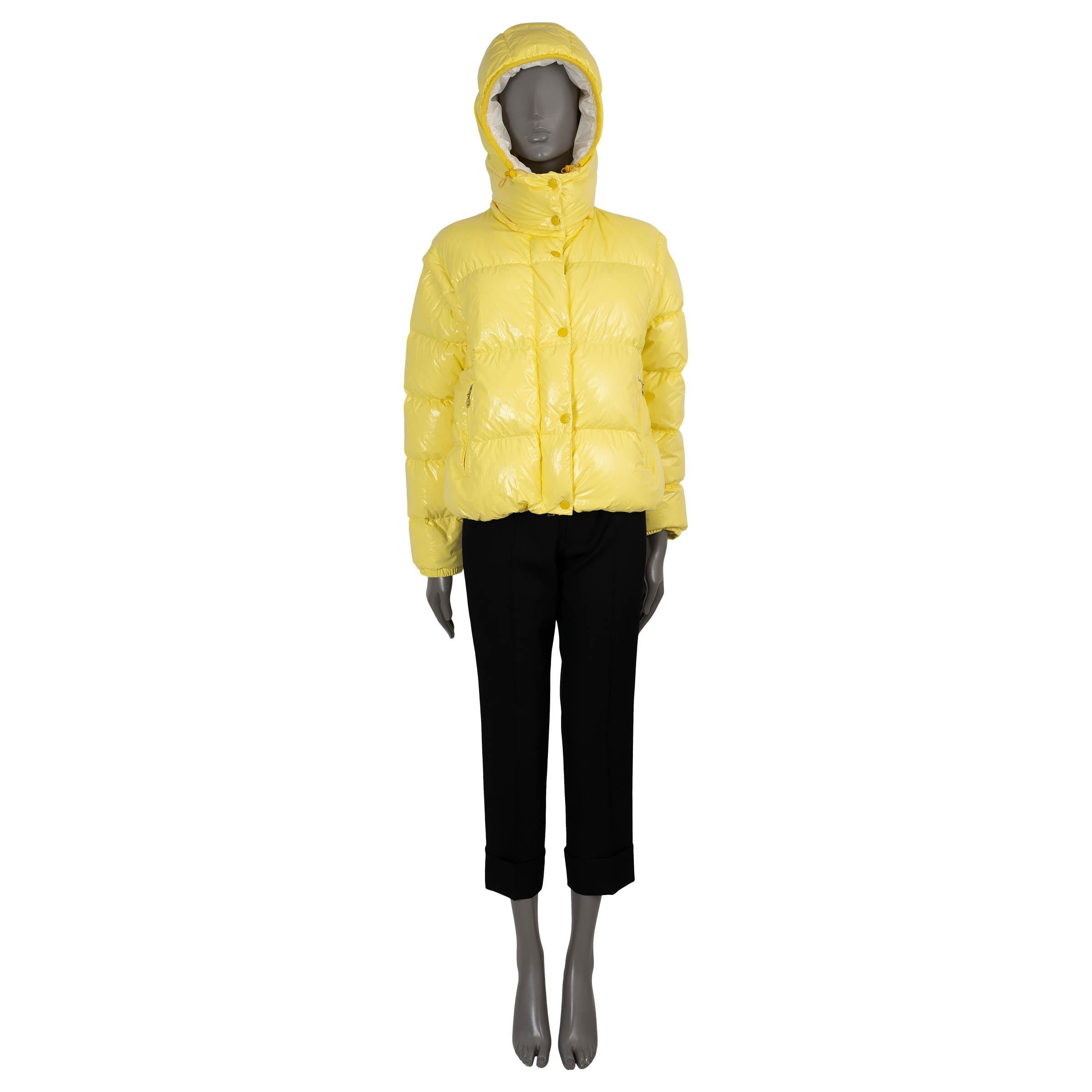 MONCLER gelbe Nylonweste 2023 MAULEON CONVERTIBLE DOWN PUFFER Jacke 1 S Damen im Angebot
