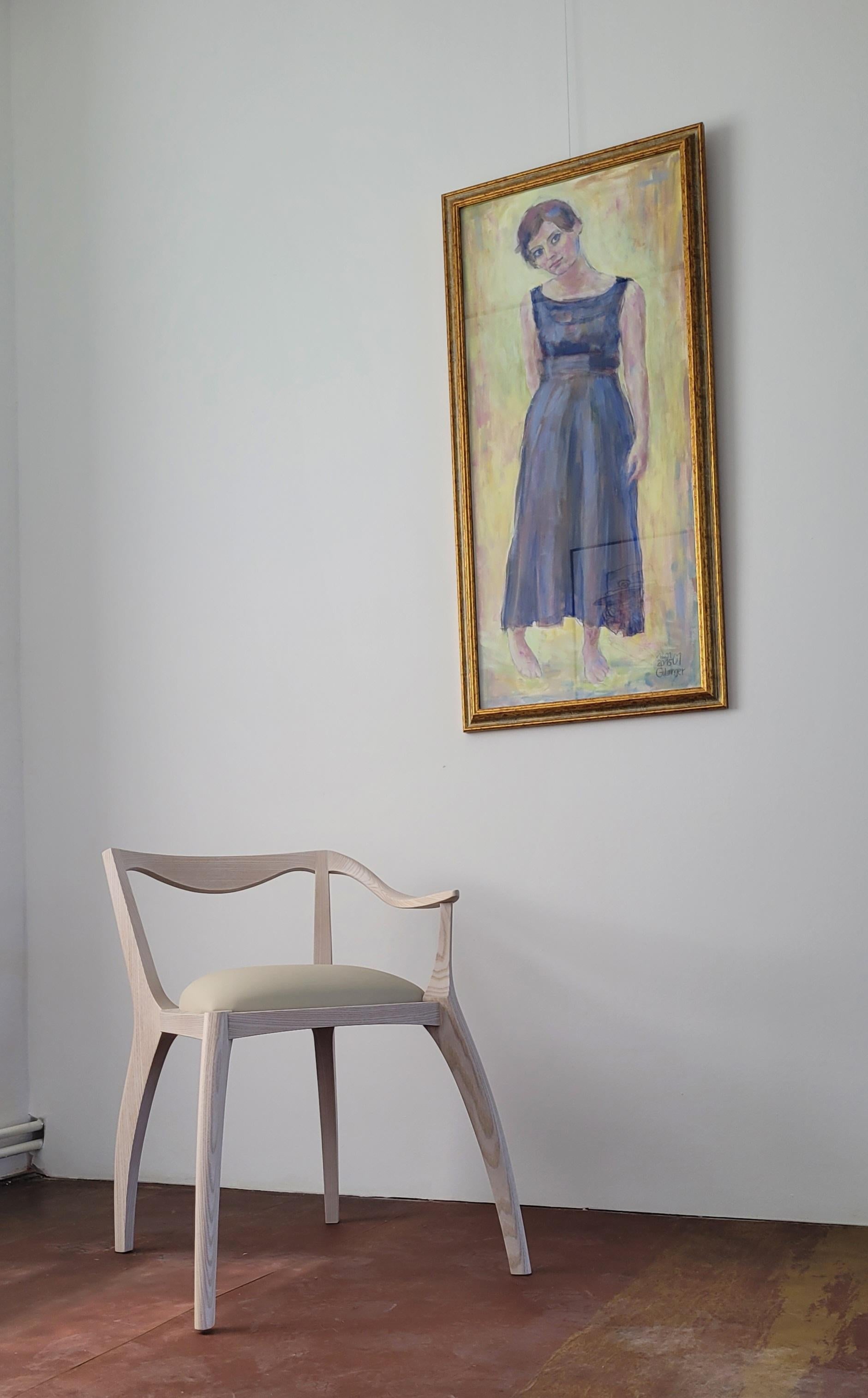 Mond 12 Reading Chair - Modern Design hand-crafted in Germany In New Condition For Sale In Seehausen (Altmark), DE