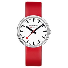 Mondaine Evo Mini Giant Montre à quartz en cuir avec cadran blanc 35 mm pour femmes MSX.3511B.LC