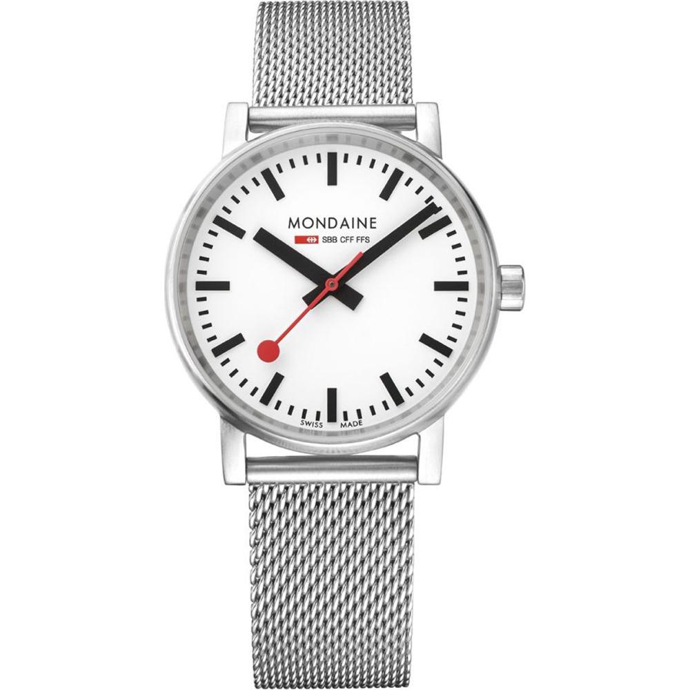 Mondaine Evo2 Stainless Steel White Dial Unisex Quartz Watch MSE.35110.SM For Sale